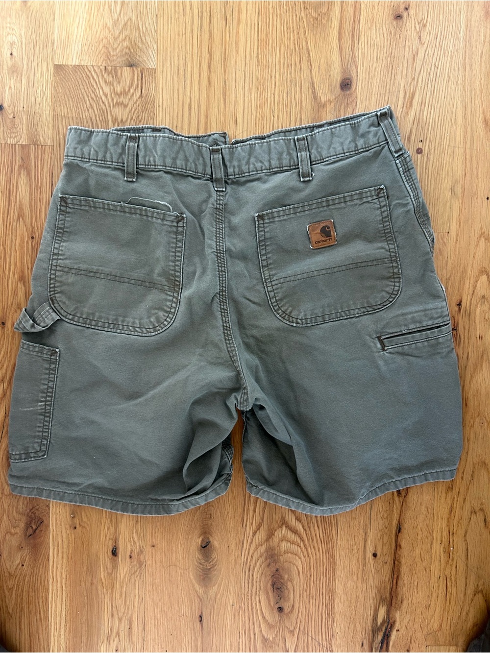 Carhartt Men's Olive Work Shorts - Picture 2 of 4